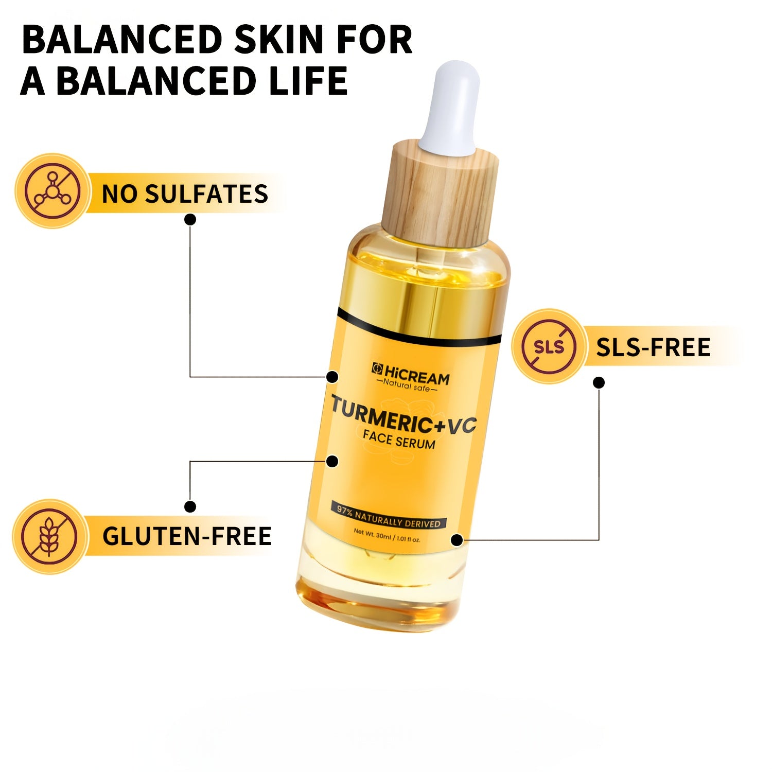 Turmeric Moisturizing Serum, Gentle & Nourishing Skincare