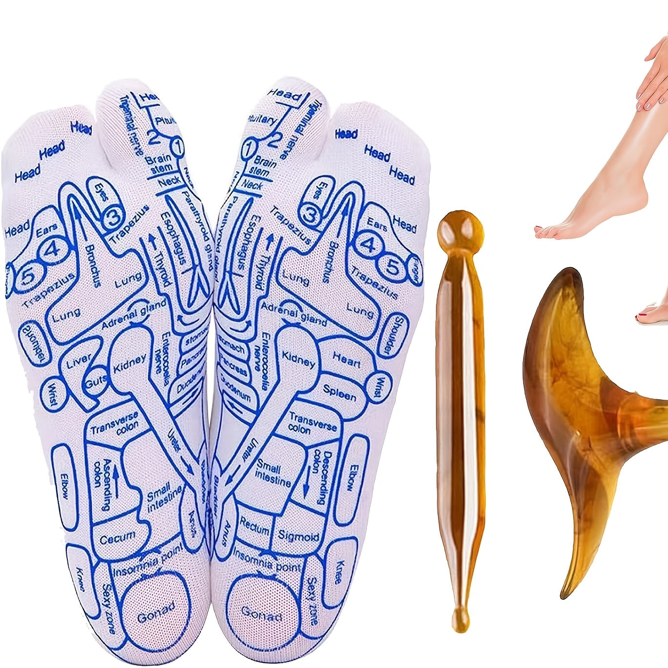 Reflexology Bliss Sock Set - Relieves Stress & Boosts Energy