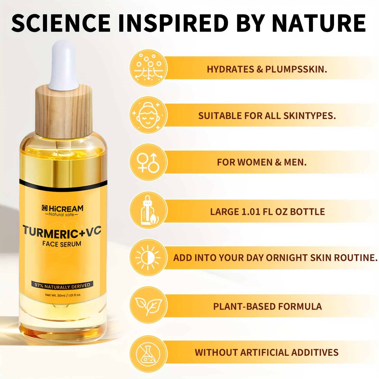 Turmeric Moisturizing Serum, Gentle & Nourishing Skincare