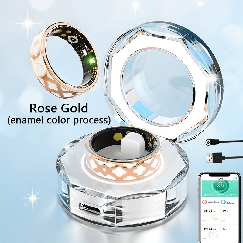 Rose Gold Smart Ring – Fitness and Sleep Tracker App