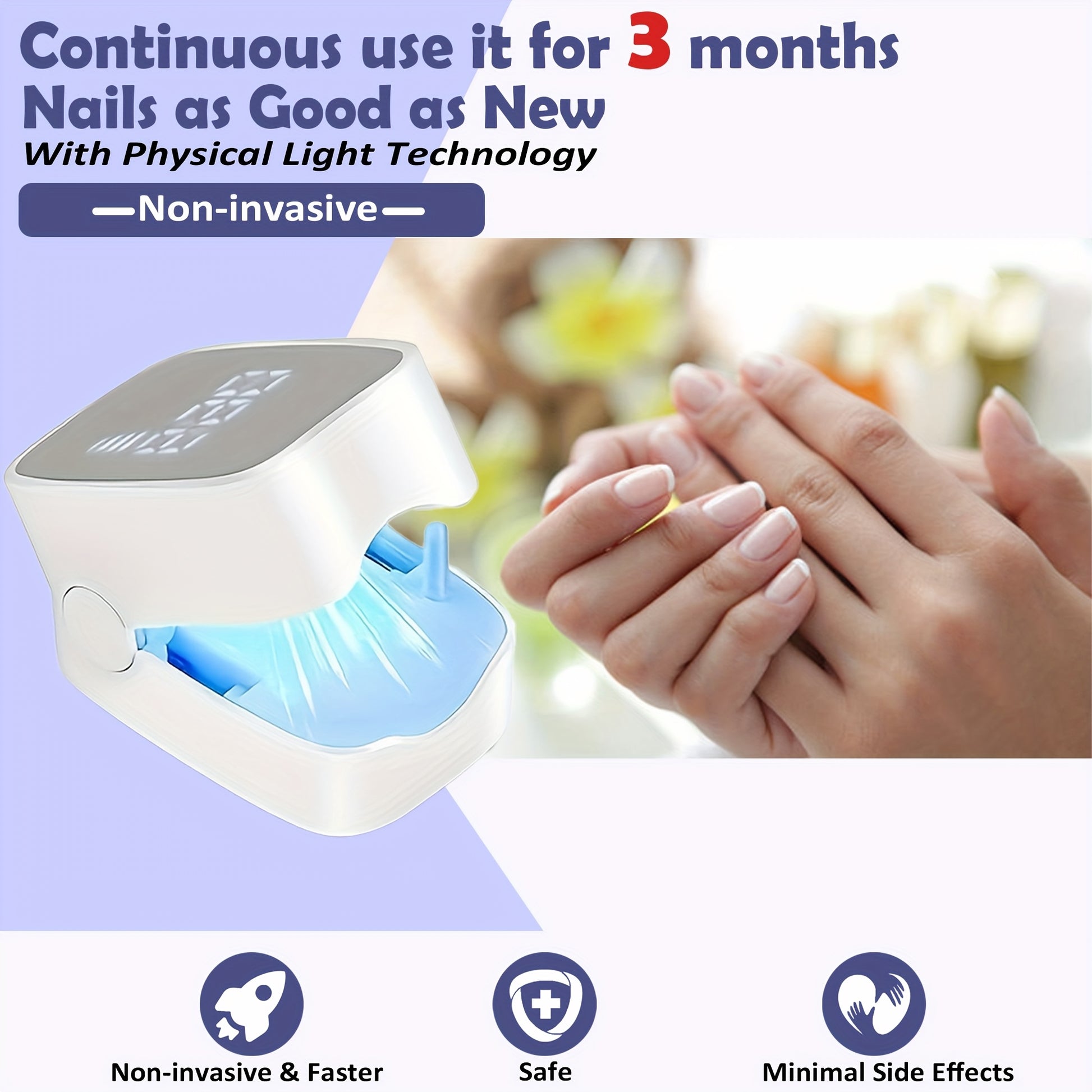 Nail Lamp with LED Display, Blue Light for Toenail, FSA HSA Eligible