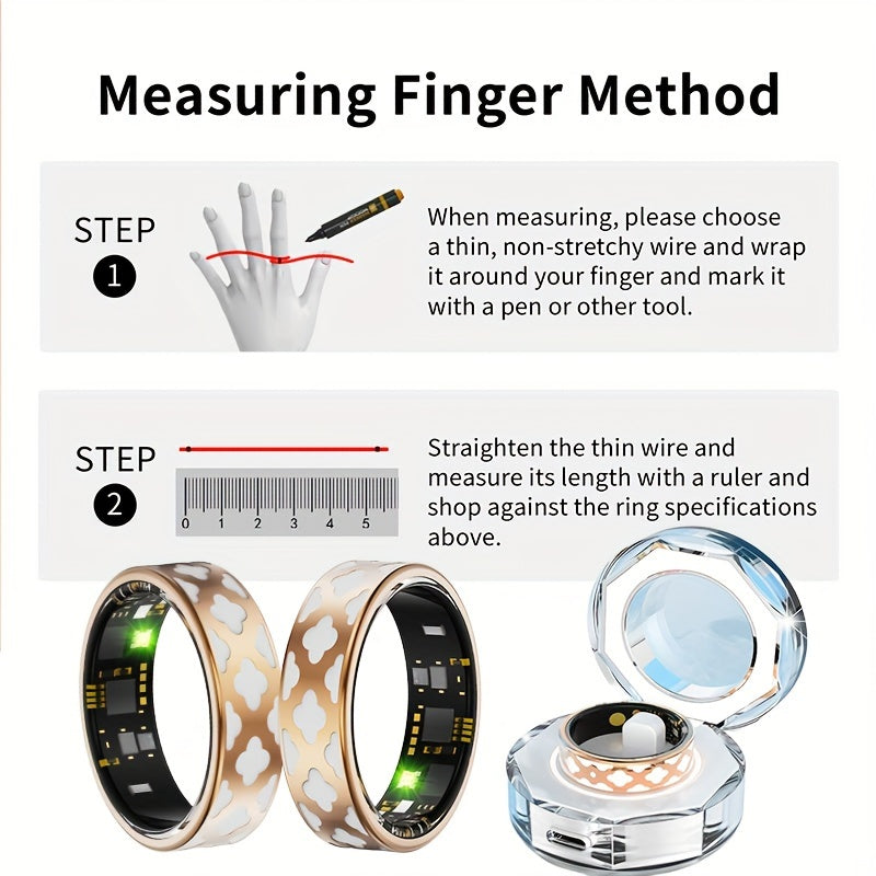 Rose Gold Smart Ring – Fitness and Sleep Tracker App