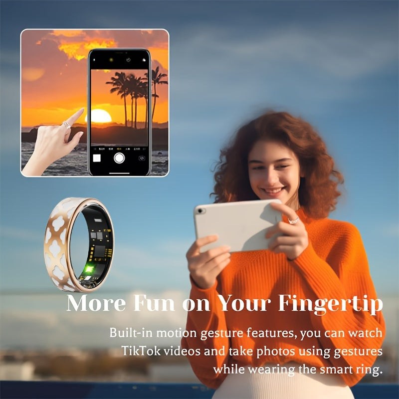 Rose Gold Smart Ring – Fitness and Sleep Tracker App