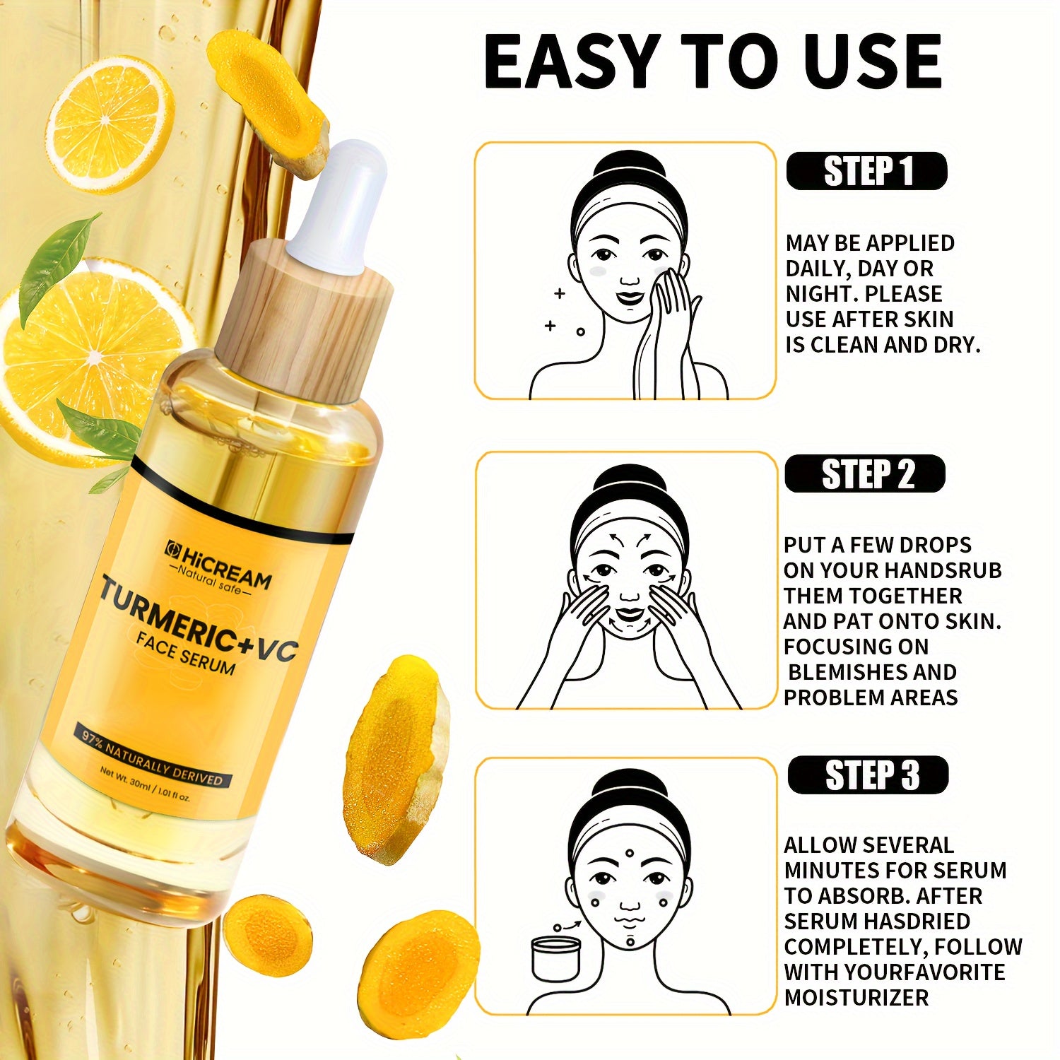 Turmeric Moisturizing Serum, Gentle & Nourishing Skincare