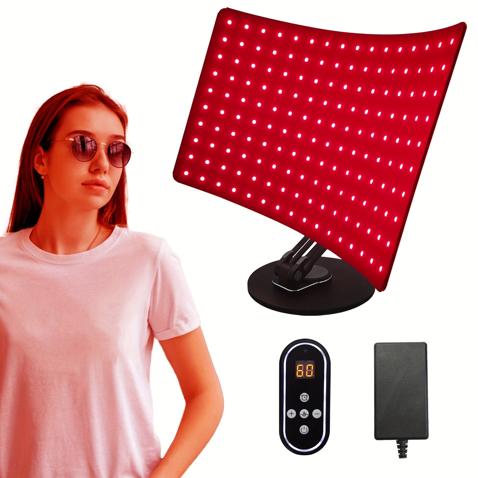 Body Red Light Therapy Lamp, 660nm & 850nm, With Stand