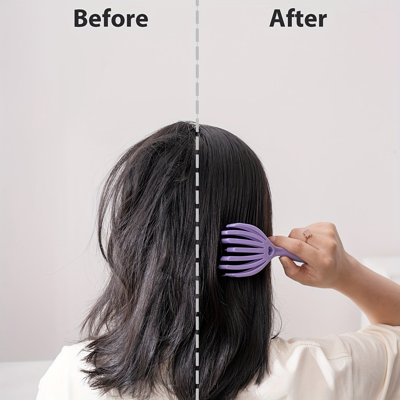 Scalp Massage Comb Brush – Soft Portable No-Knot Detangler