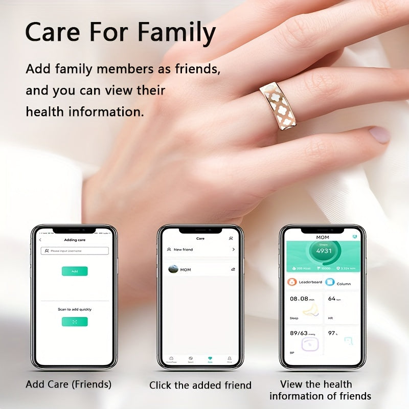 Rose Gold Smart Ring – Fitness and Sleep Tracker App
