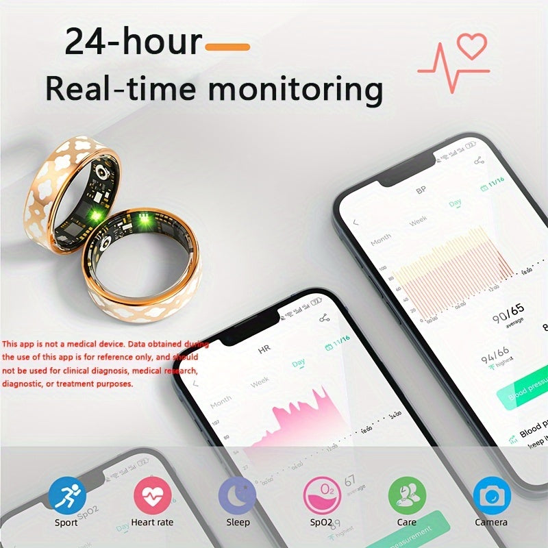 Rose Gold Smart Ring – Fitness and Sleep Tracker App