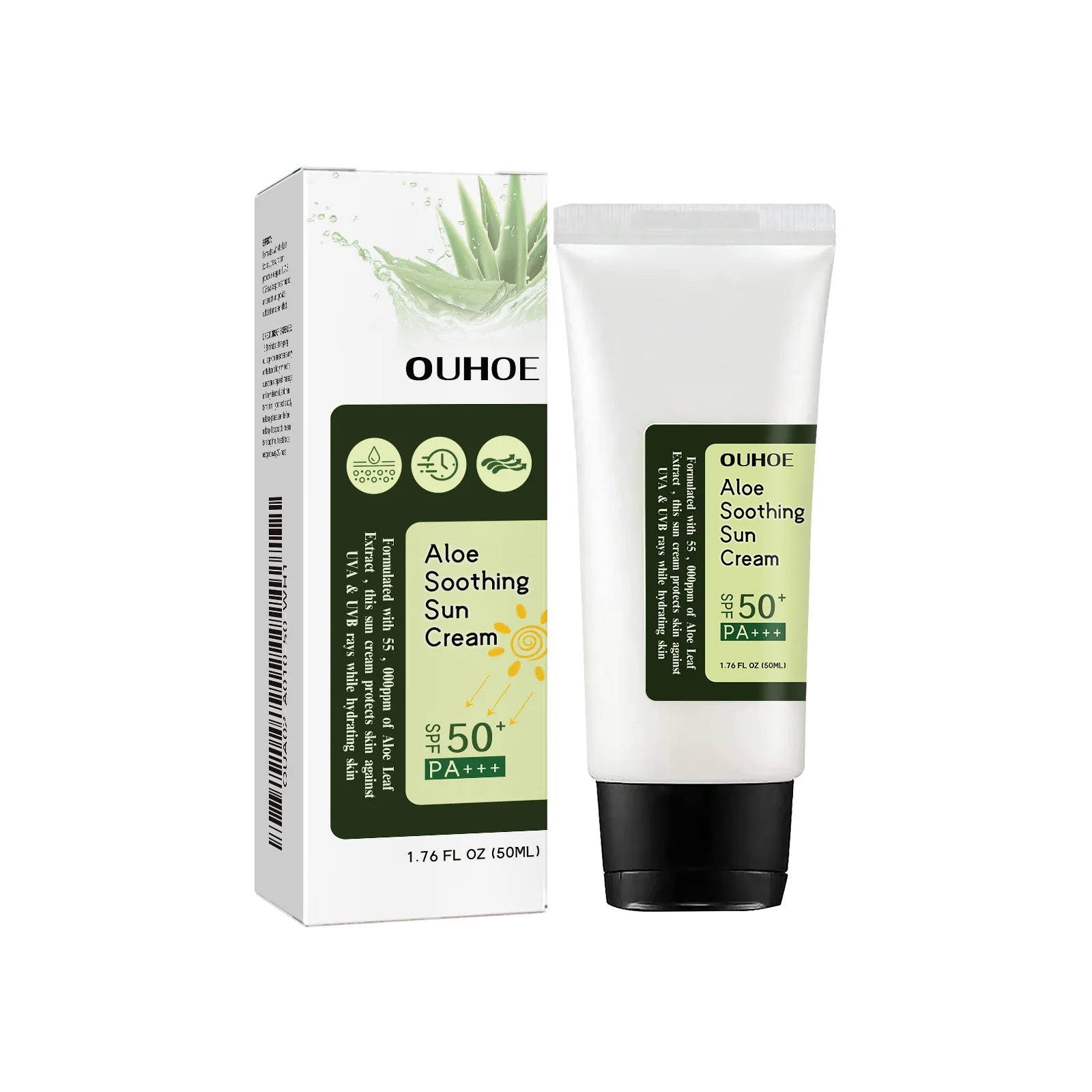 Aloe Sun Cream UV Protection and Soothing Moisturizer for Face and Skin Care