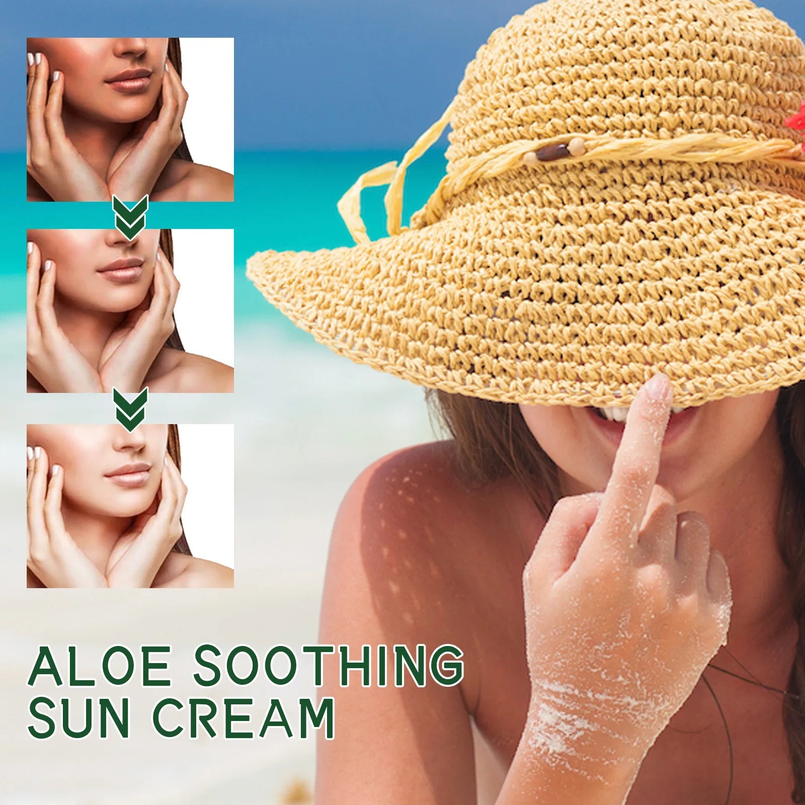 Aloe Sun Cream UV Protection and Soothing Moisturizer for Face and Skin Care