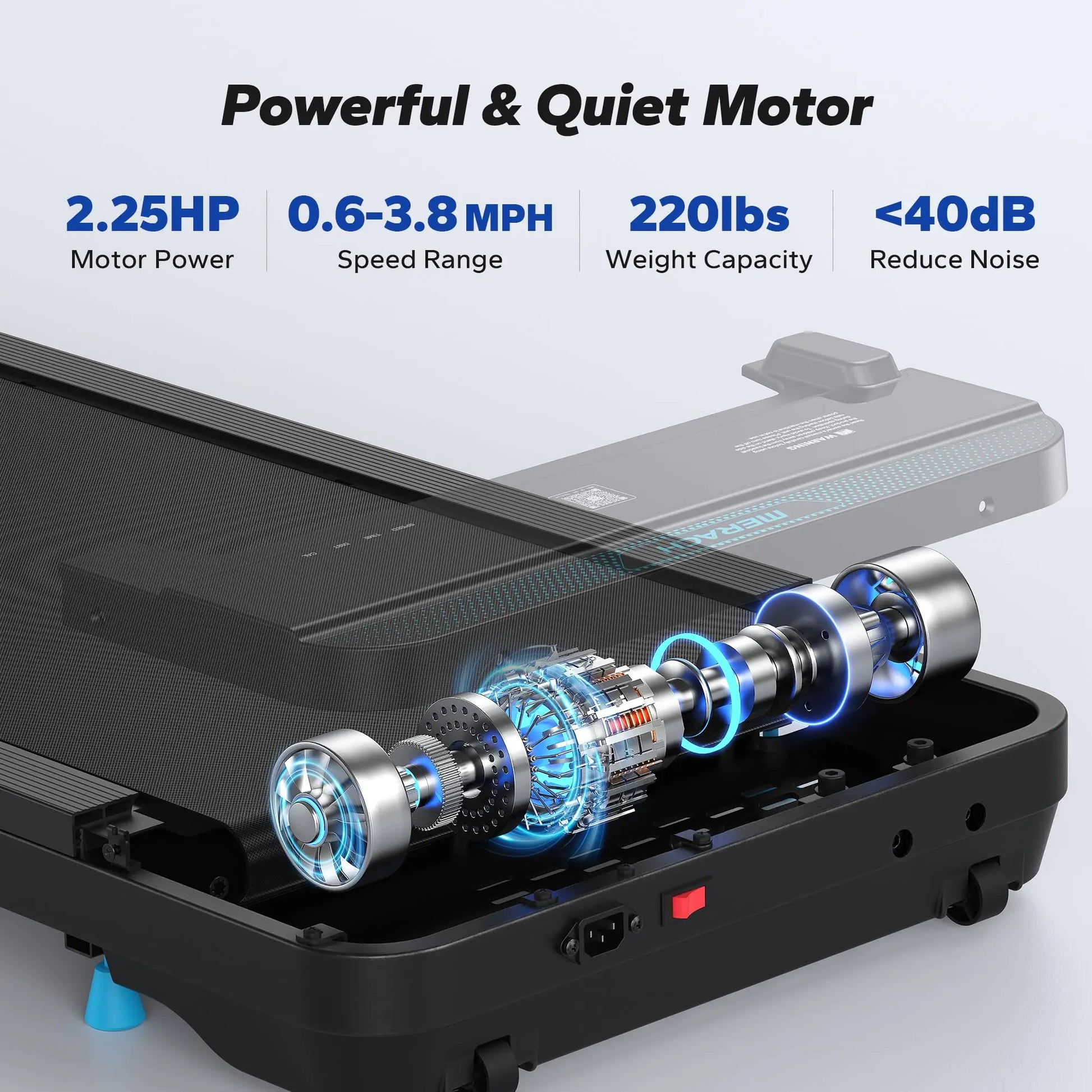 Compact Walking Treadmill - Portable, Remote Control