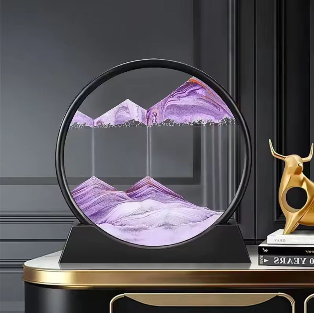 3D Hourglass Sand Art Flowing Deep Sea Sandscape