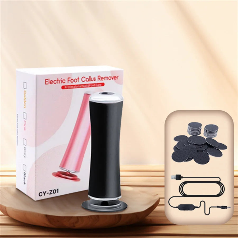Electric Foot Callus Remover – Adjustable Speed, 60 Pads