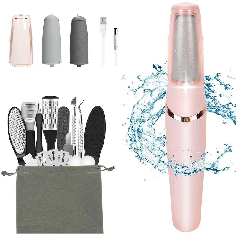 Rechargeable Electric Foot Callus Remover, 16-in-1 Kit