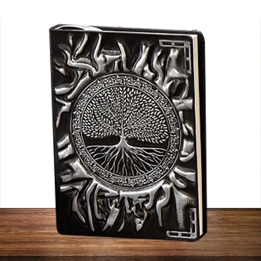 3D Embossed Leather Notebook – Vintage Handmade