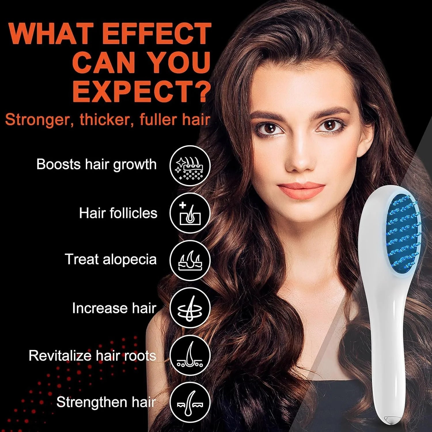 Laser Hair Growth Comb – LED Light & Massage Therapy