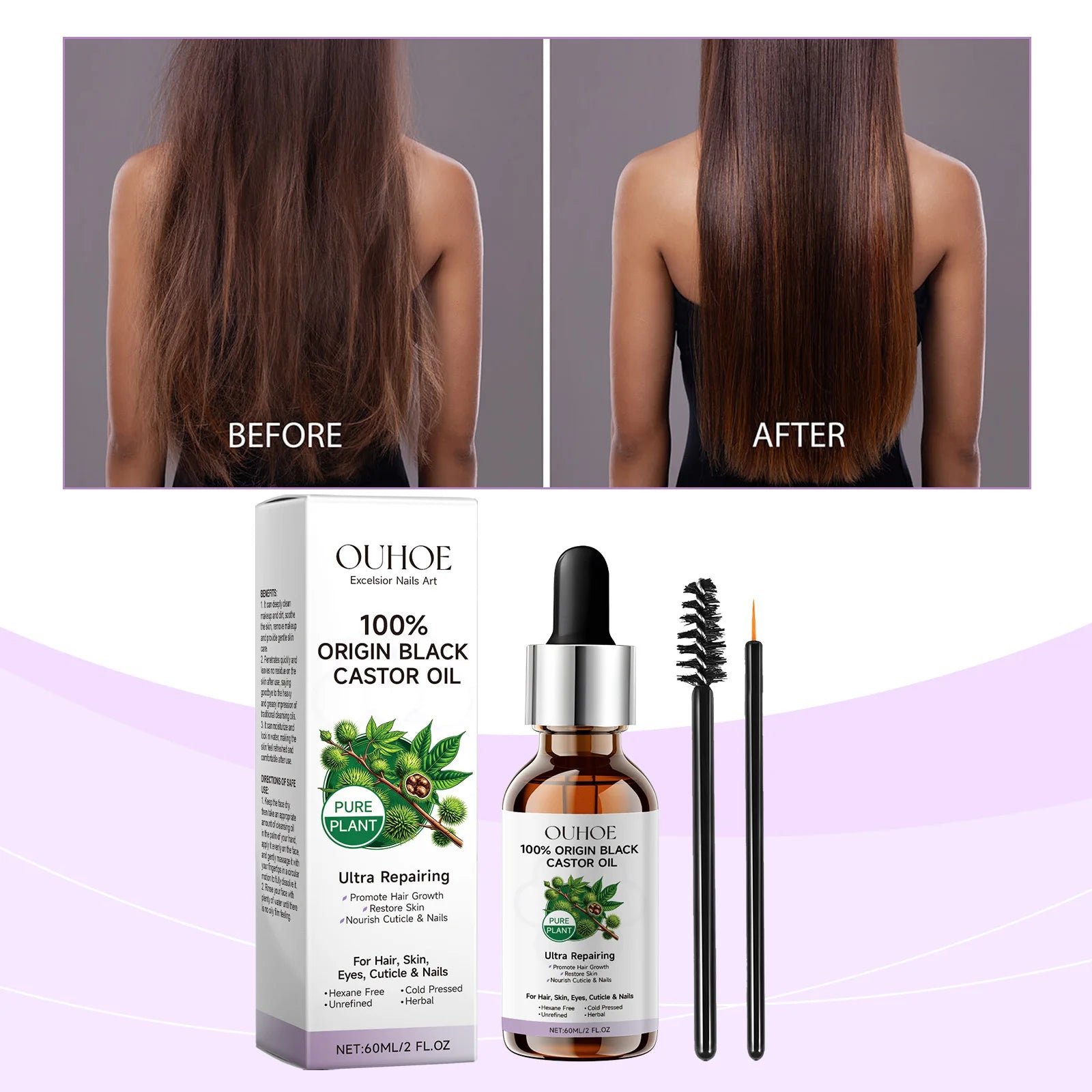 Black Castor Oil – Smooth Hair & Lash/Body Care Oil