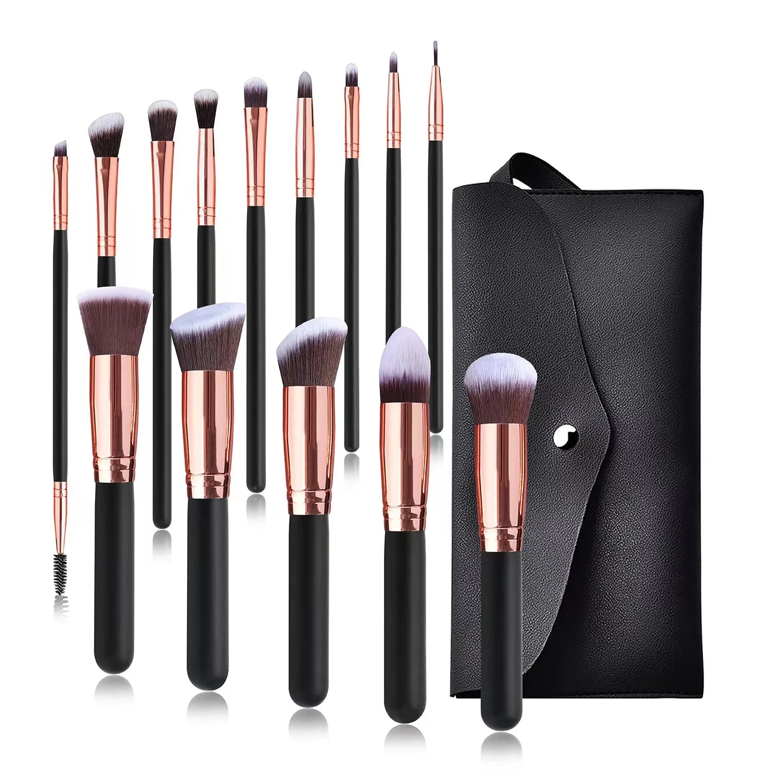 14 Piece Makeup Brush Set with Free Sponge Soft Beginner Friendly