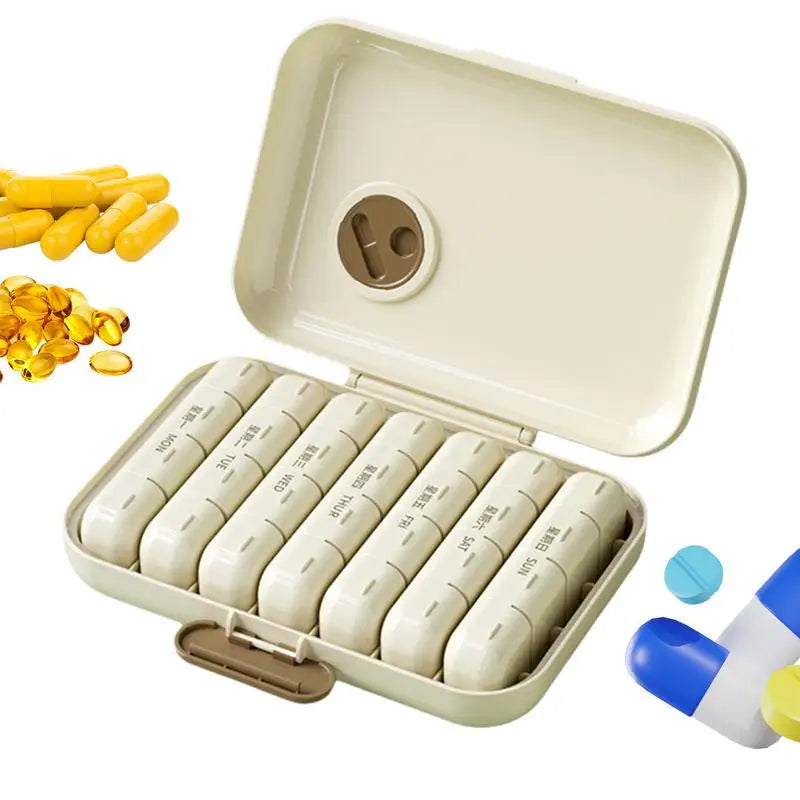 Pill Organizer 3x Day Moisture-Proof Travel Pill Box