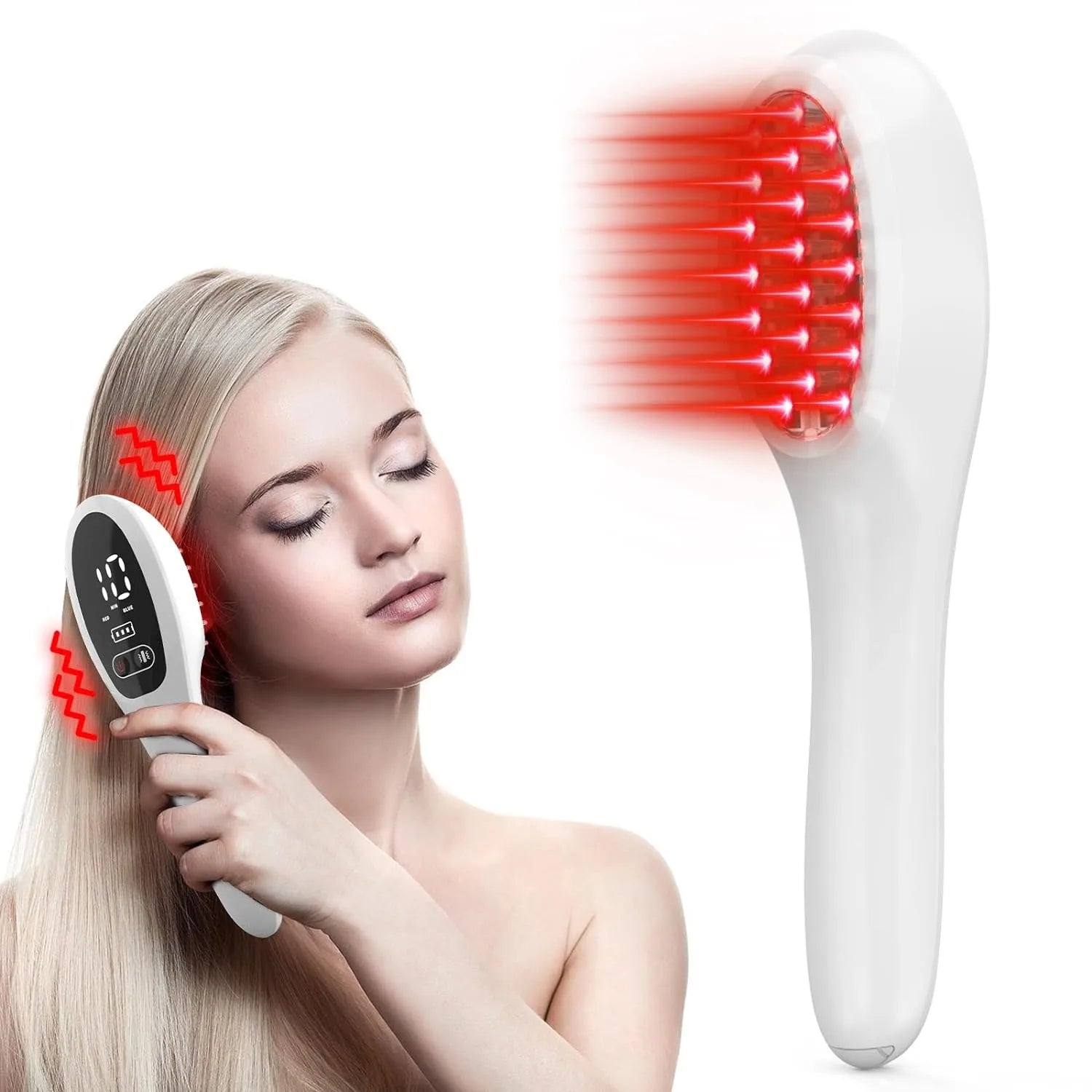 Laser Hair Growth Comb – LED Light & Massage Therapy