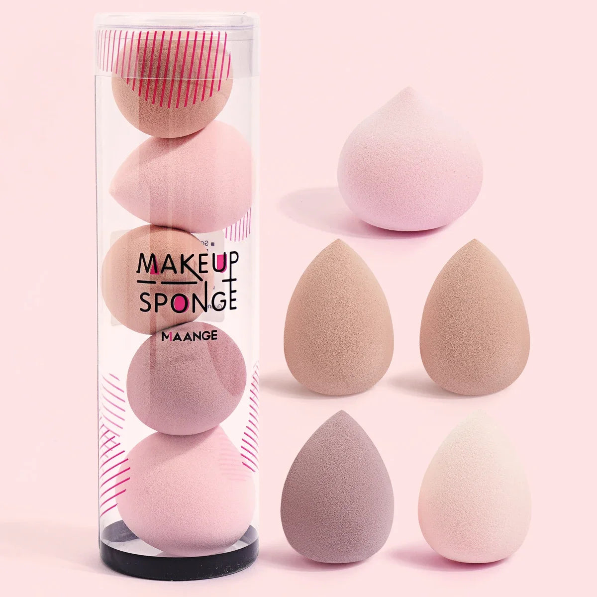 5PCS Multi-Colored Makeup Sponge Blender Set for Flawless Skin