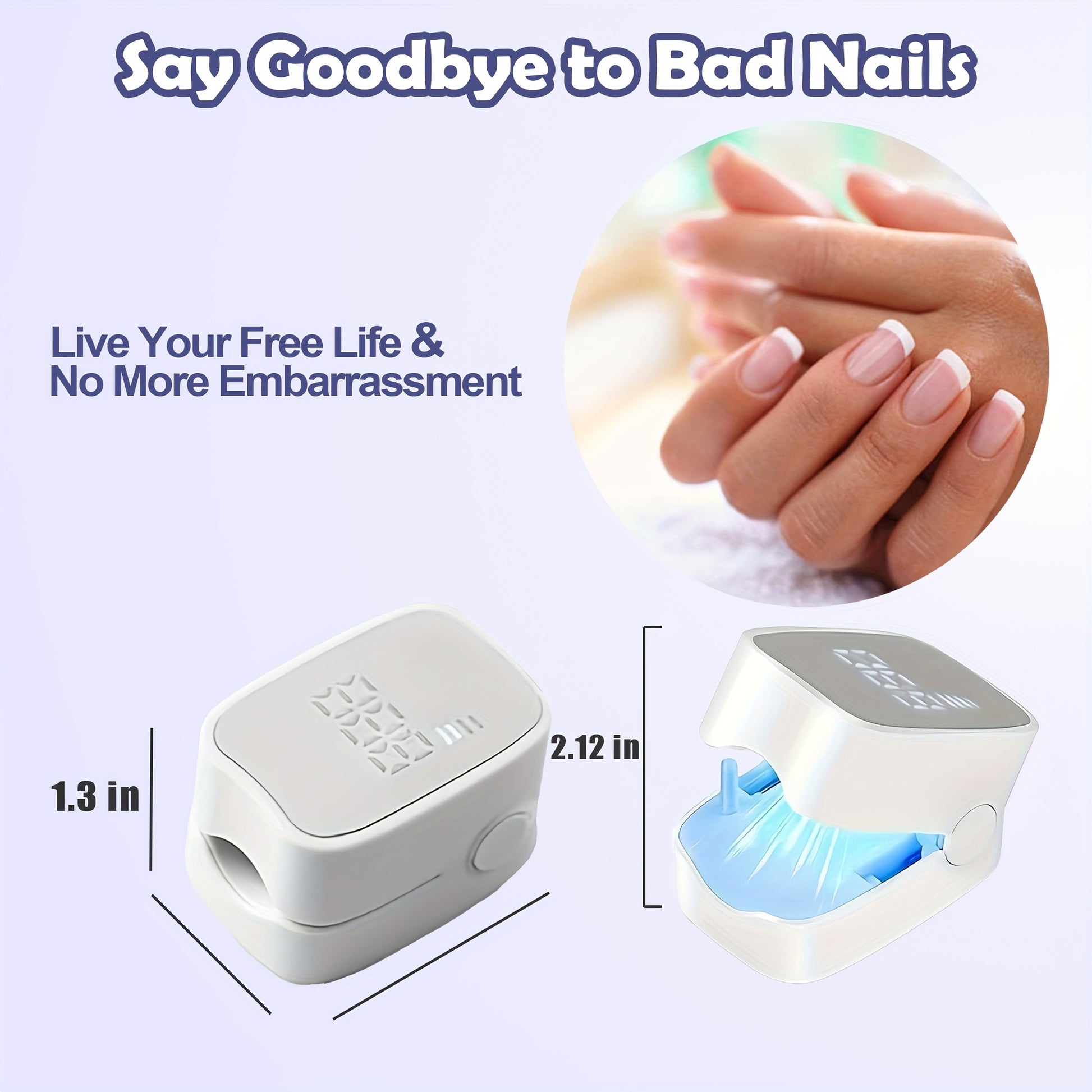 Nail Lamp with LED Display, Blue Light for Toenail, FSA HSA Eligible