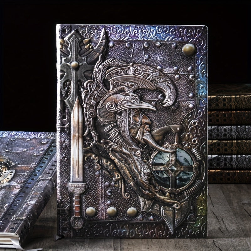 Dark Knight Embossed Leather Notebook – Vintage & Stylish