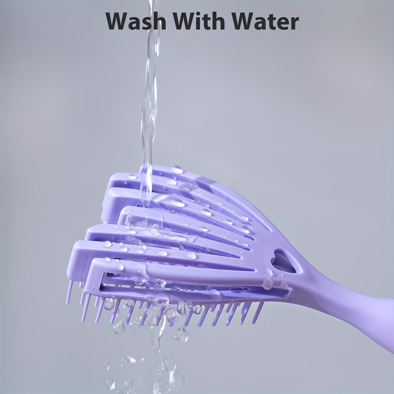 Scalp Massage Comb Brush – Soft Portable No-Knot Detangler