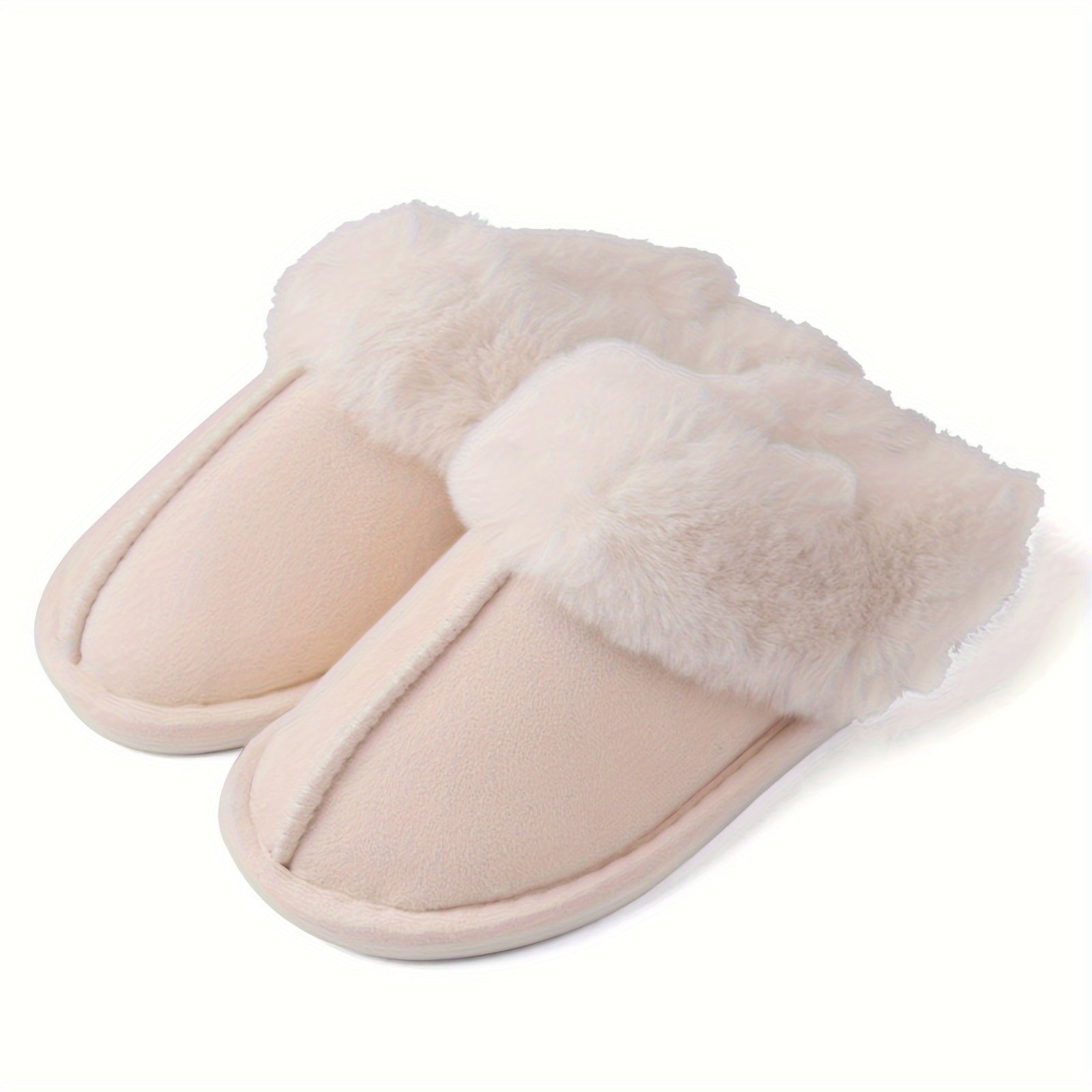 Cozy Plush Women's Slippers with Warm Faux Fur Lining Slide