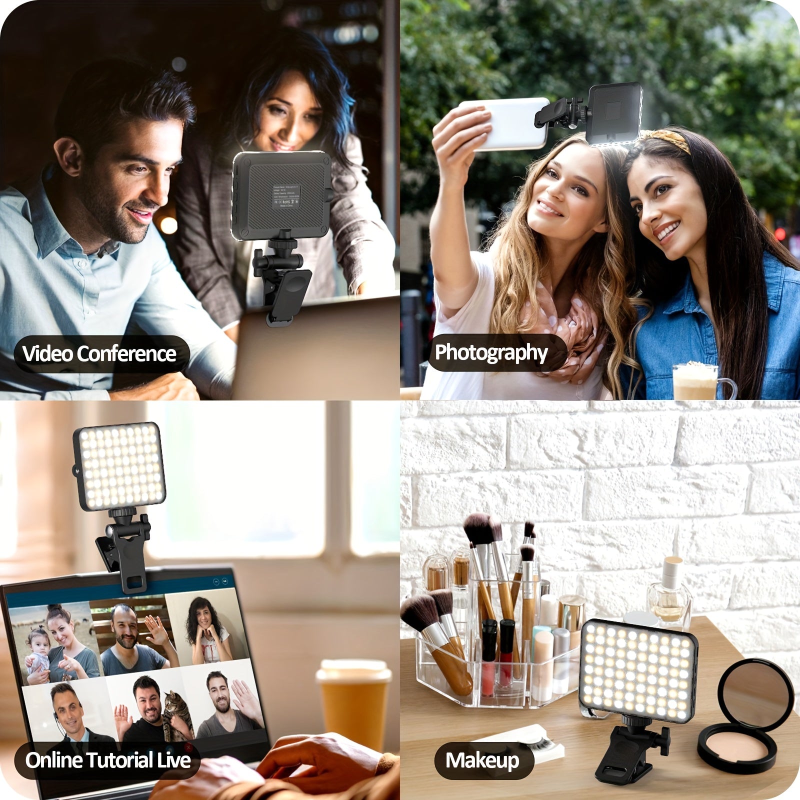 RadiantGlow Clip-On Selfie Light for Perfect Lighting Setup