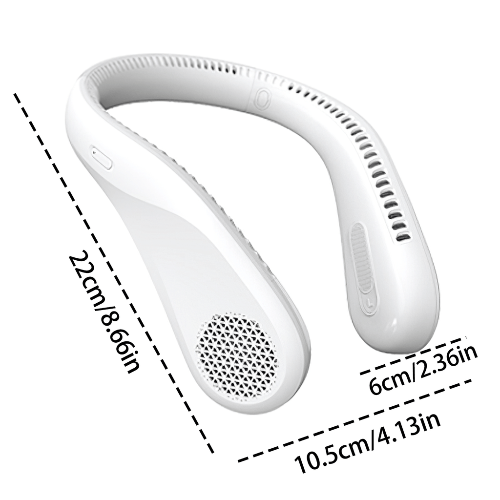 Portable Neck Fan, Blade-less, 3 Speeds, 5200mAh Battery [Limited Time Deal]