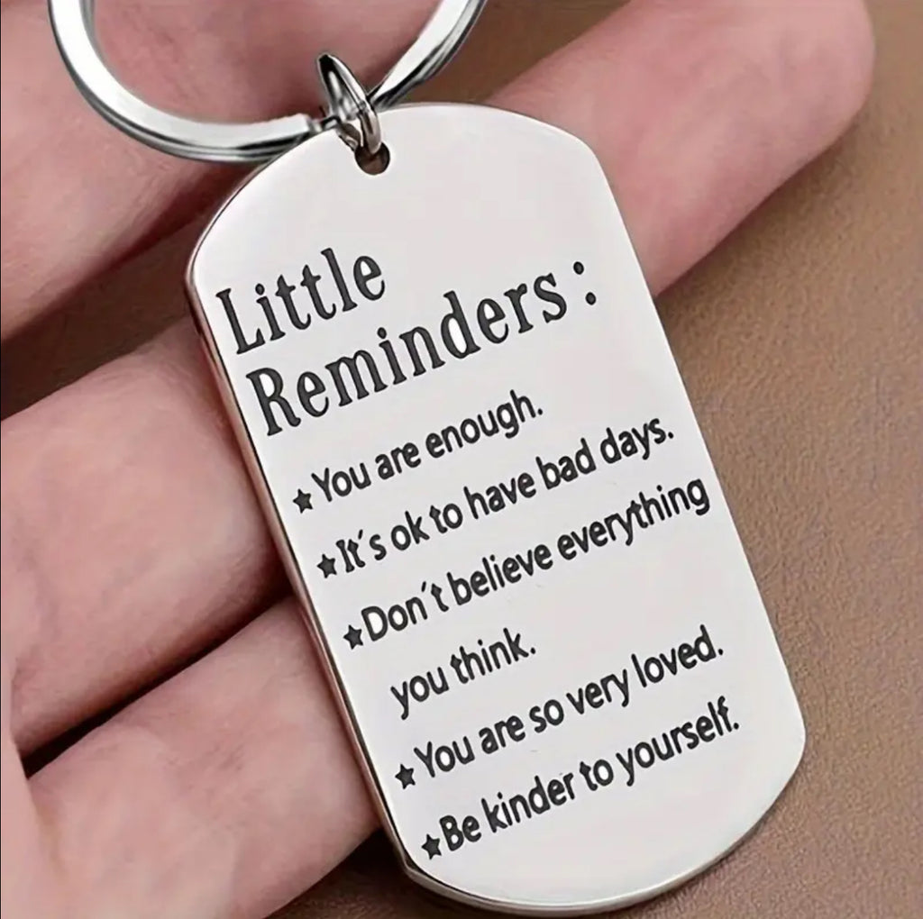 Inspirational Keychain Set of Two & Three Stainless Steel Gifts