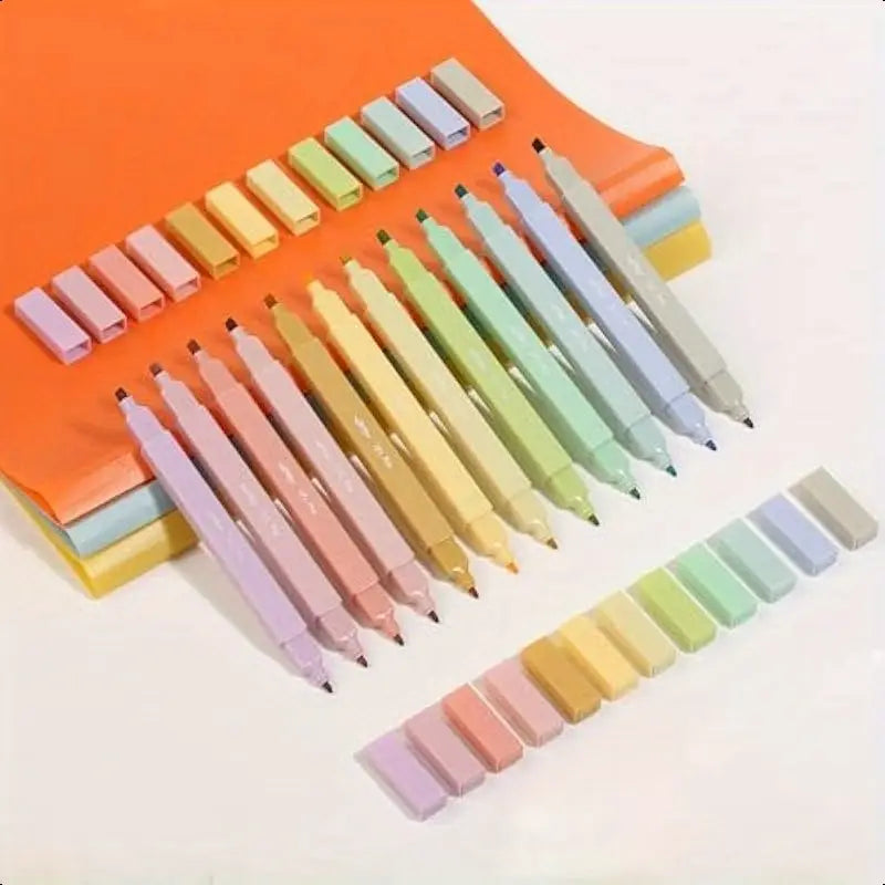 Mr. Pen Aesthetic Pastel Highlighters Set - 12 Chisel Tip, No Bleed