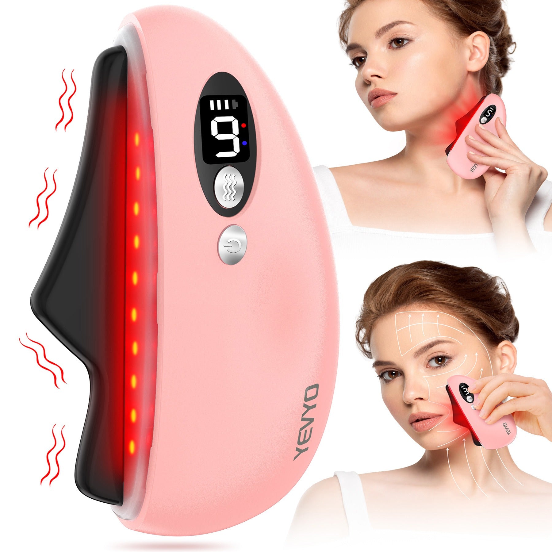 Black Obsidian Electric Gua Sha – Heated LED Massager