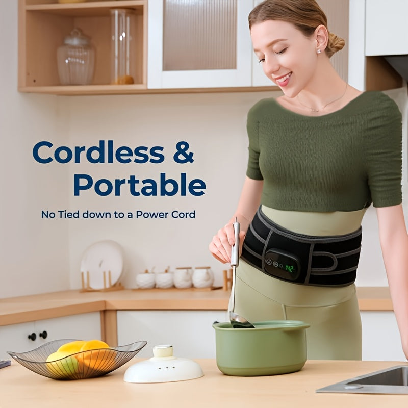 Cordless Heating Massager Wrap - Rechargeable, Back Support
