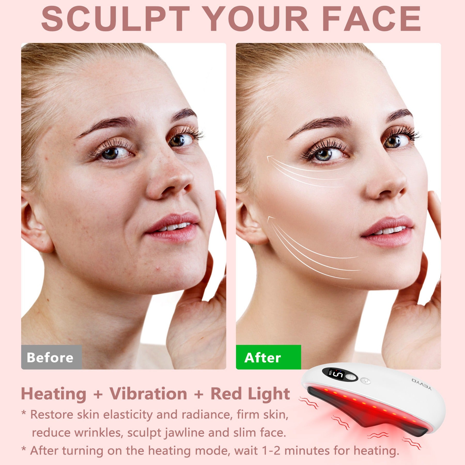 Black Obsidian Electric Gua Sha – Heated LED Massager