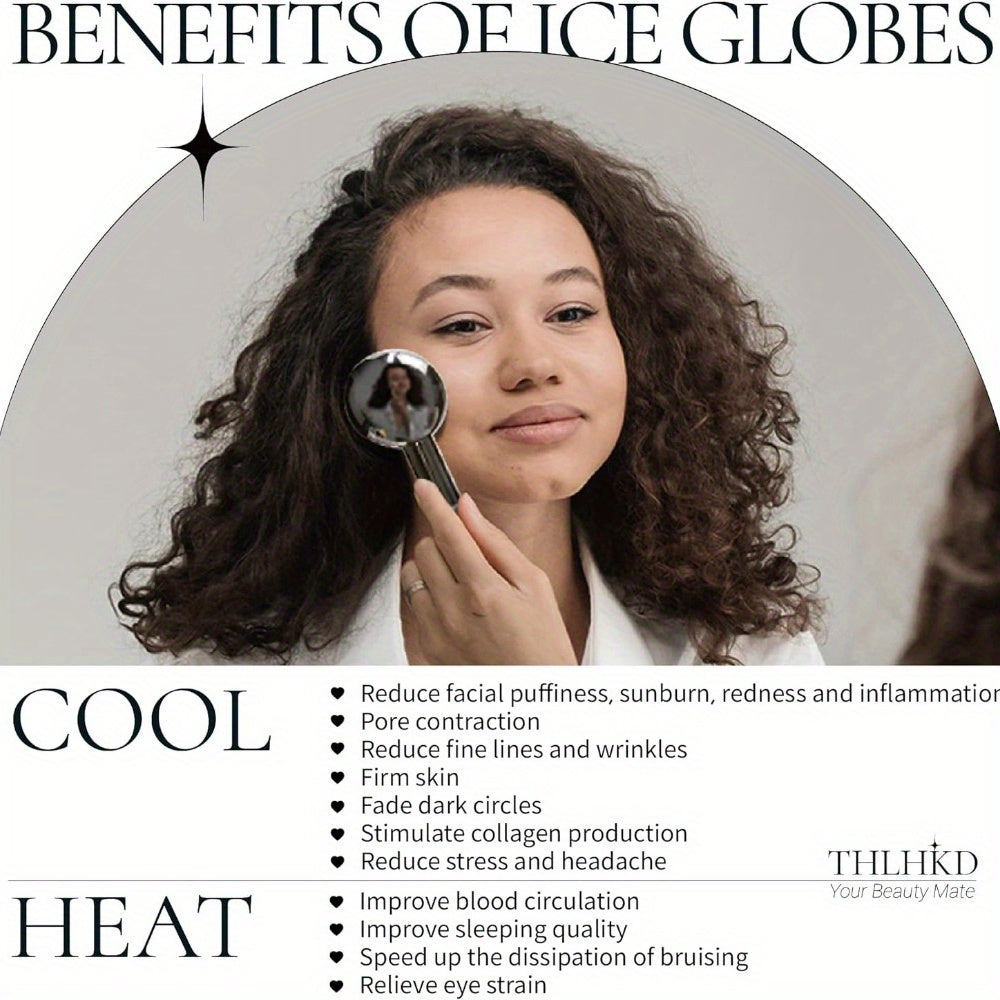 Facial Massage Ice Roller Set, 3-Piece Gua Sha & Cooling Tool