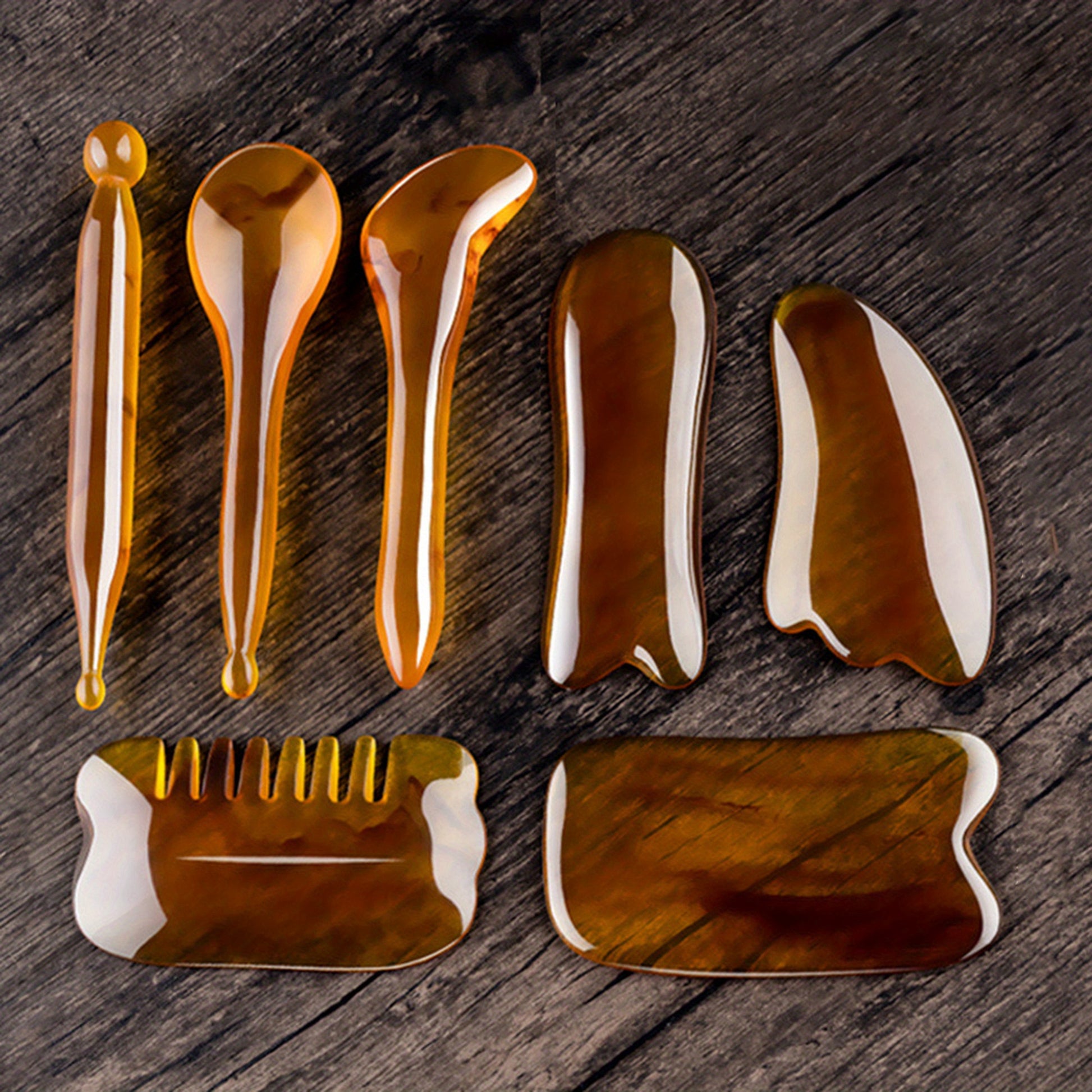 Gua Sha Facial Tools 7-Pack – Scraping Massage Set