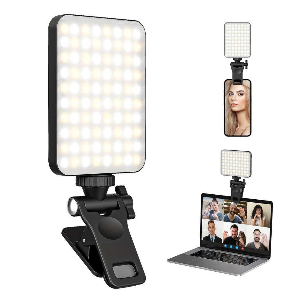 RadiantGlow Clip-On Selfie Light for Perfect Lighting Setup