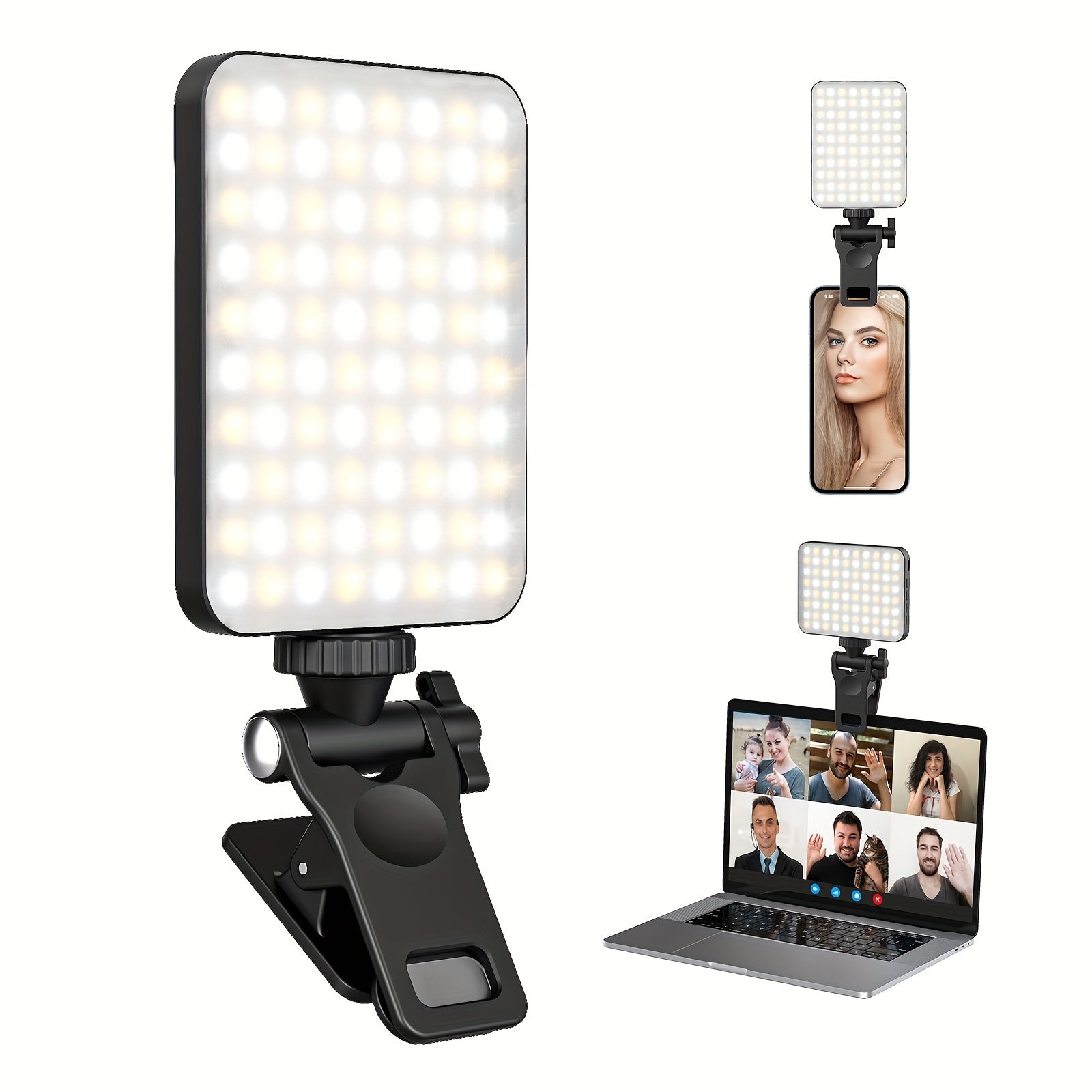 RadiantGlow Clip-On Selfie Light for Perfect Lighting Setup