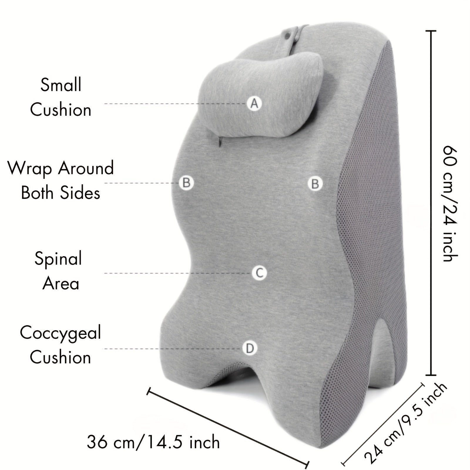 Supportive Wedge Pillow for Back, Neck, Leg & Acid Reflux