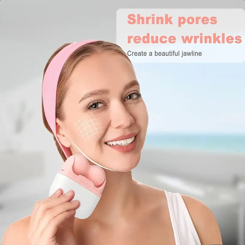 S30 Double Roller Facial Ice Compress - Mini Beauty Device, Leak-Proof Reusable Design, Reduces Puffiness & Tightens Pores, Gentle Massage Tool - Daily