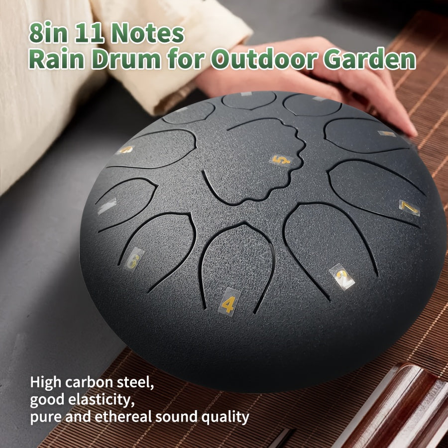 6-8” Steel Rain Drum – 11-Tone, Waterproof & Rust-Proof
