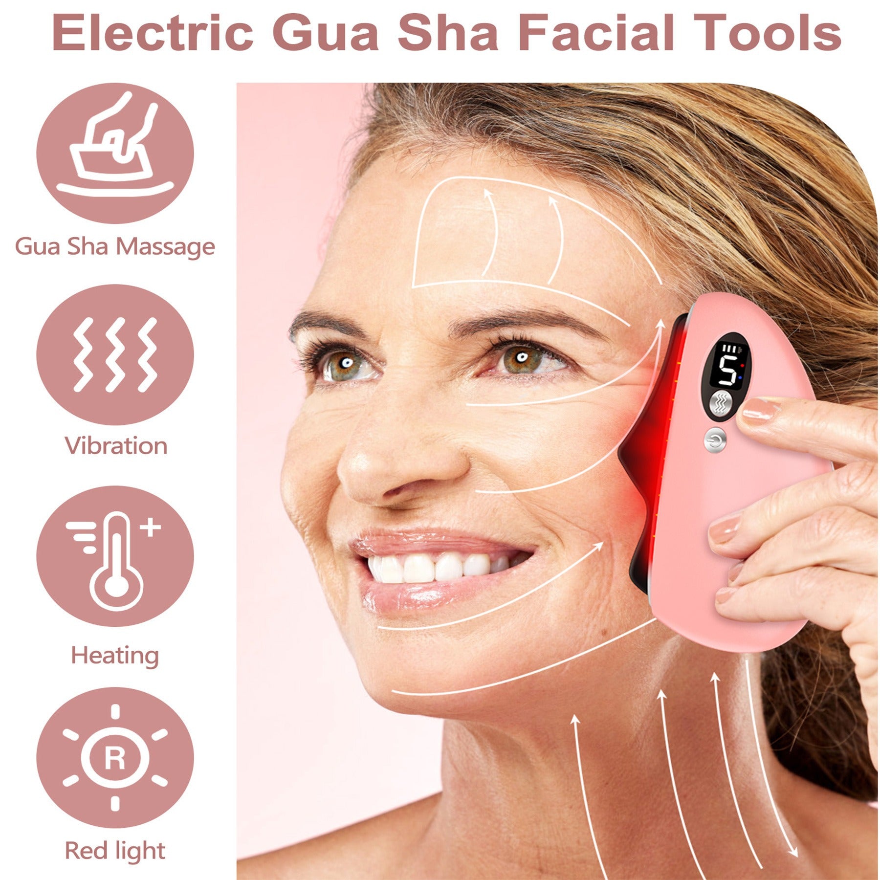 Black Obsidian Electric Gua Sha – Heated LED Massager