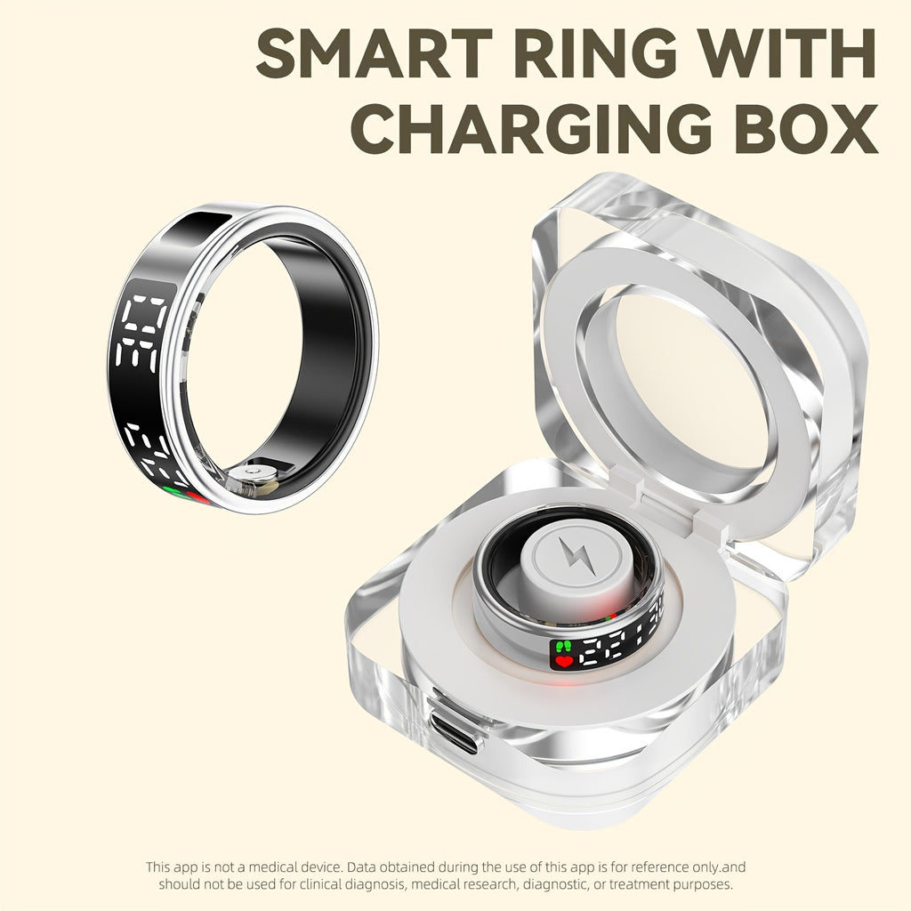 Smart Ring – Touchscreen, Fitness & Sleep Tracking, Long Battery