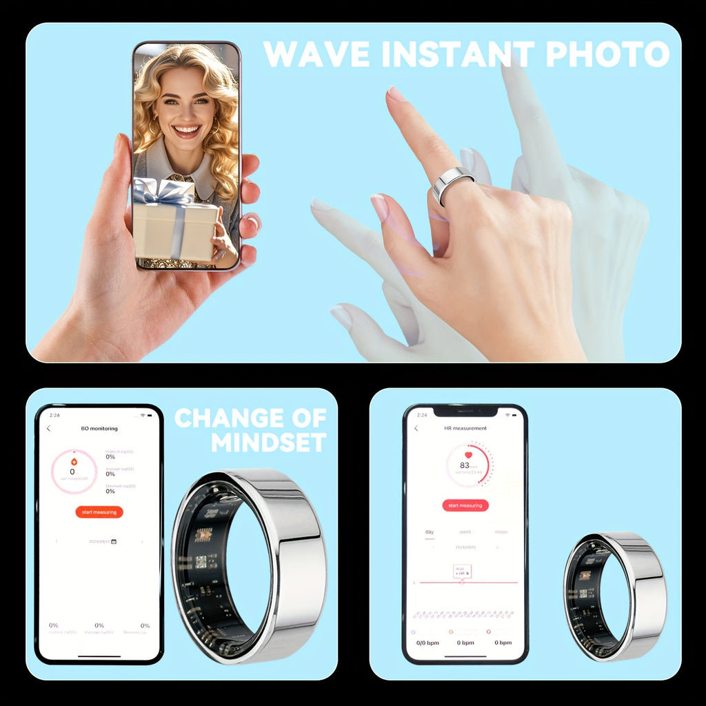Smart Ring - Fitness, Sleep & Activity Tracker for iPhone/Android