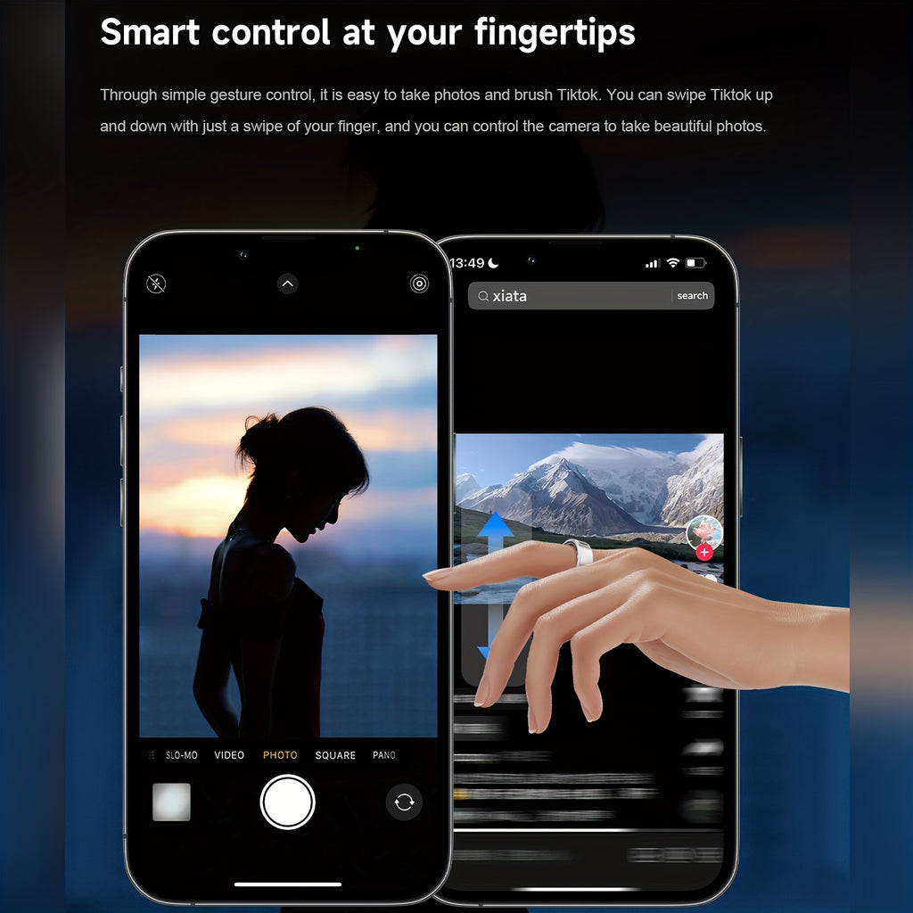 Smart Ring – Touchscreen, Fitness & Sleep Tracking, Long Battery