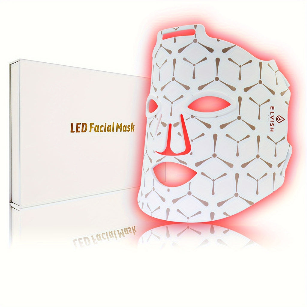 Escfu LED Facial Mask – Red Light, USB Rechargeable, Giftable
