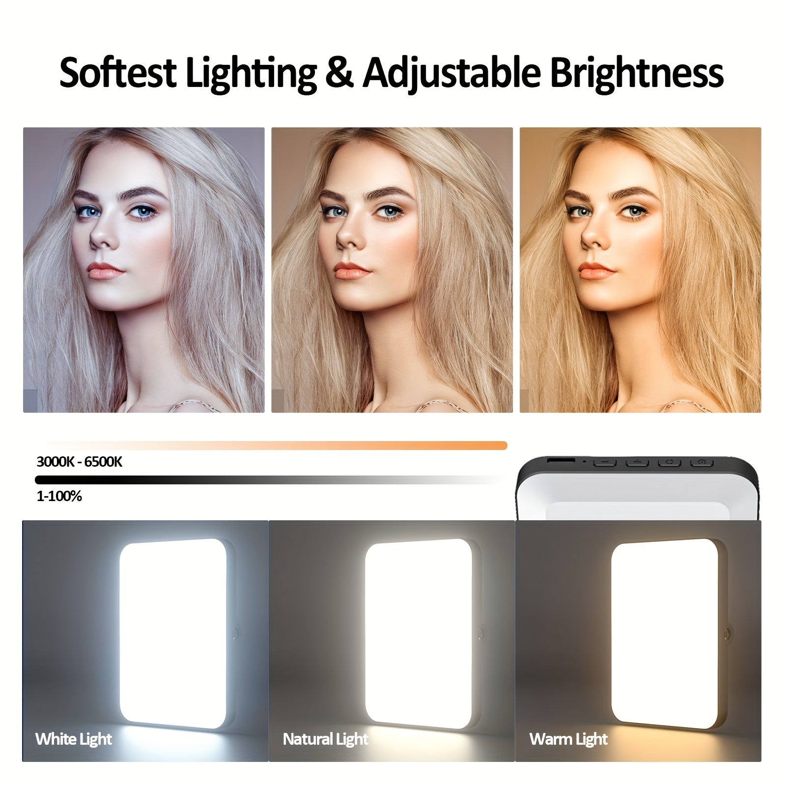 RadiantGlow Clip-On Selfie Light for Perfect Lighting Setup