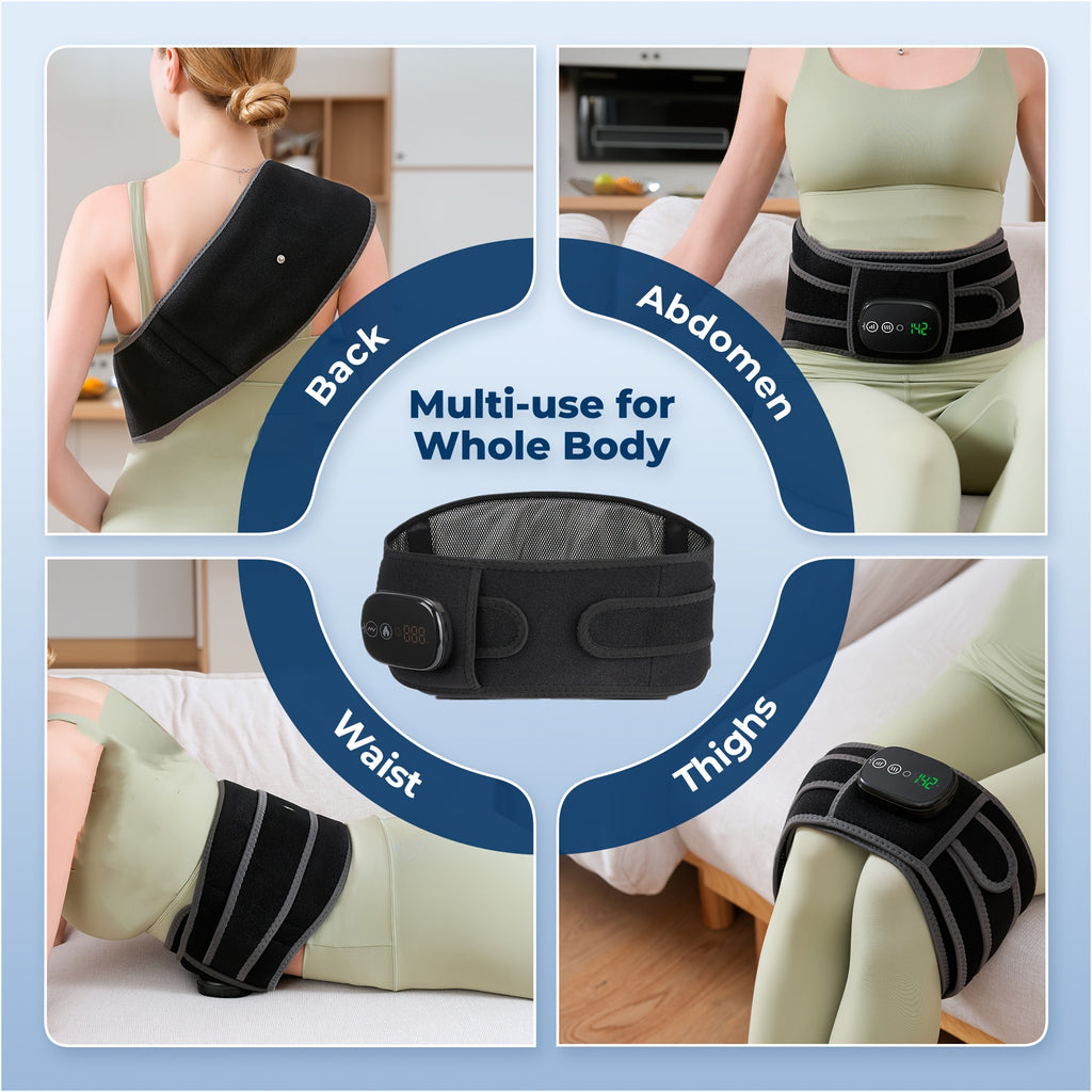 Cordless Heating Massager Wrap - Rechargeable, Back Support